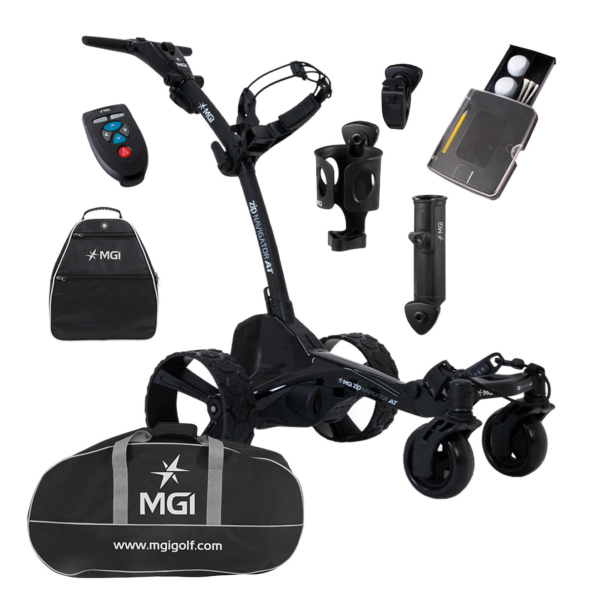 MGI Zip Navigator AT, All-Terrain Electric Golf Cart Bundle