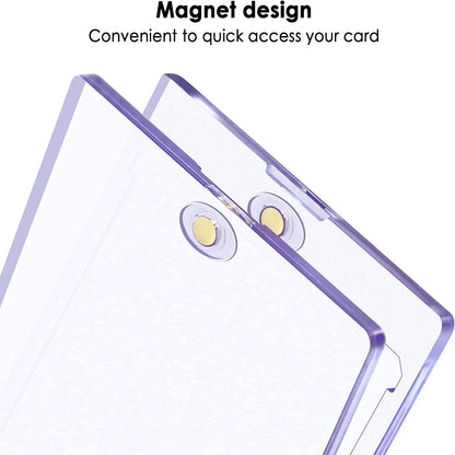 25 Ct Magnetic Card Holder for Trading Cards, 35PT Baseball Card Case Magnet Toploaders Sports Card Protectors with UV Protection Fit for TCG, MTG, Football Cards