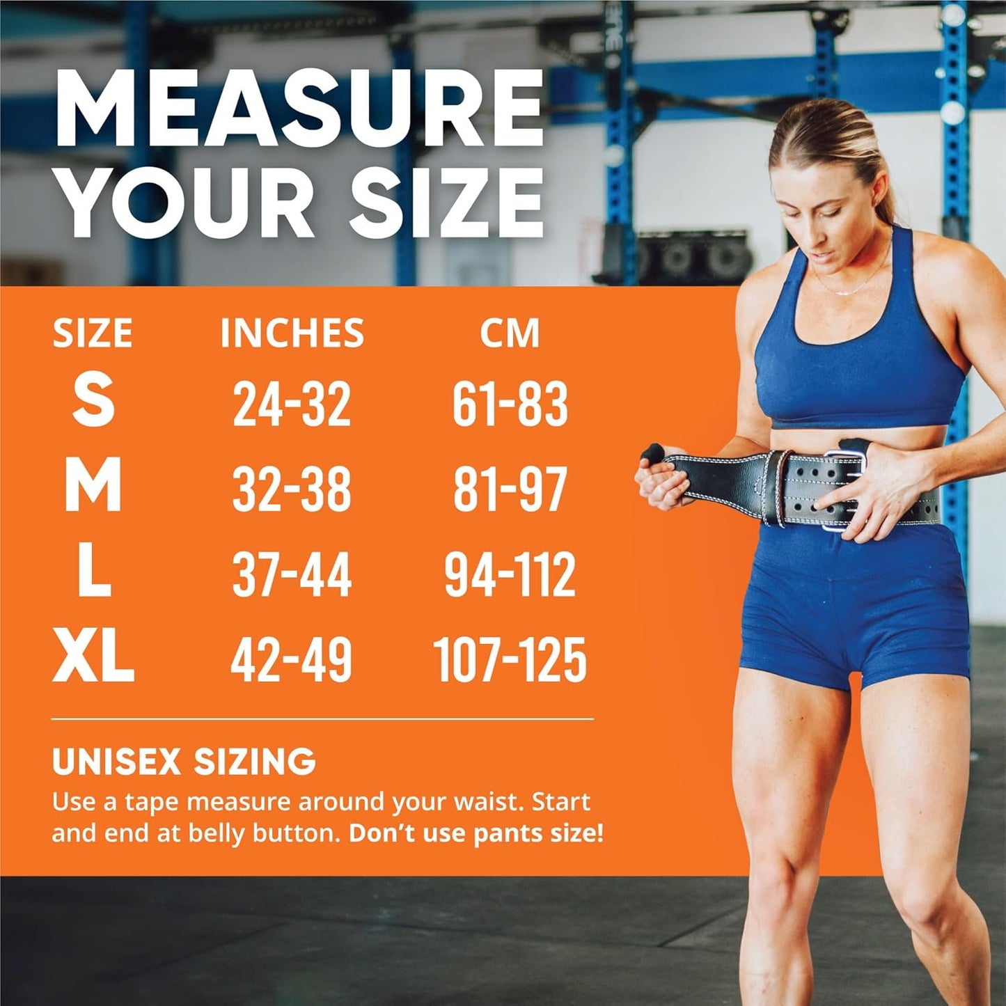 Weight Lifting Belt - Premium 4" Wide Functional Fitness Belt for Men & Women - Squat & Deadlift Support