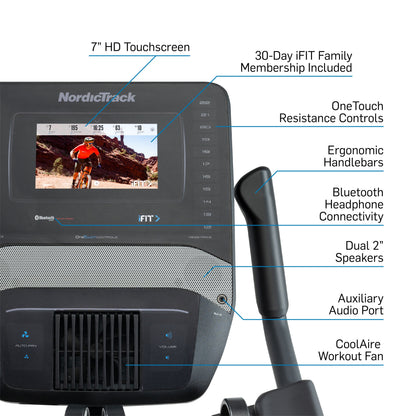 Studio Bike with 7” Smart HD Touchscreen and 30-Day Ifit Family Membership