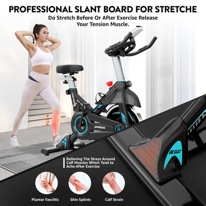 Magnetic Exercise Bike Stationary Bike for Home Gym Indoor Cycling Bike W/Comfortable Seat Cushion 350Lbs