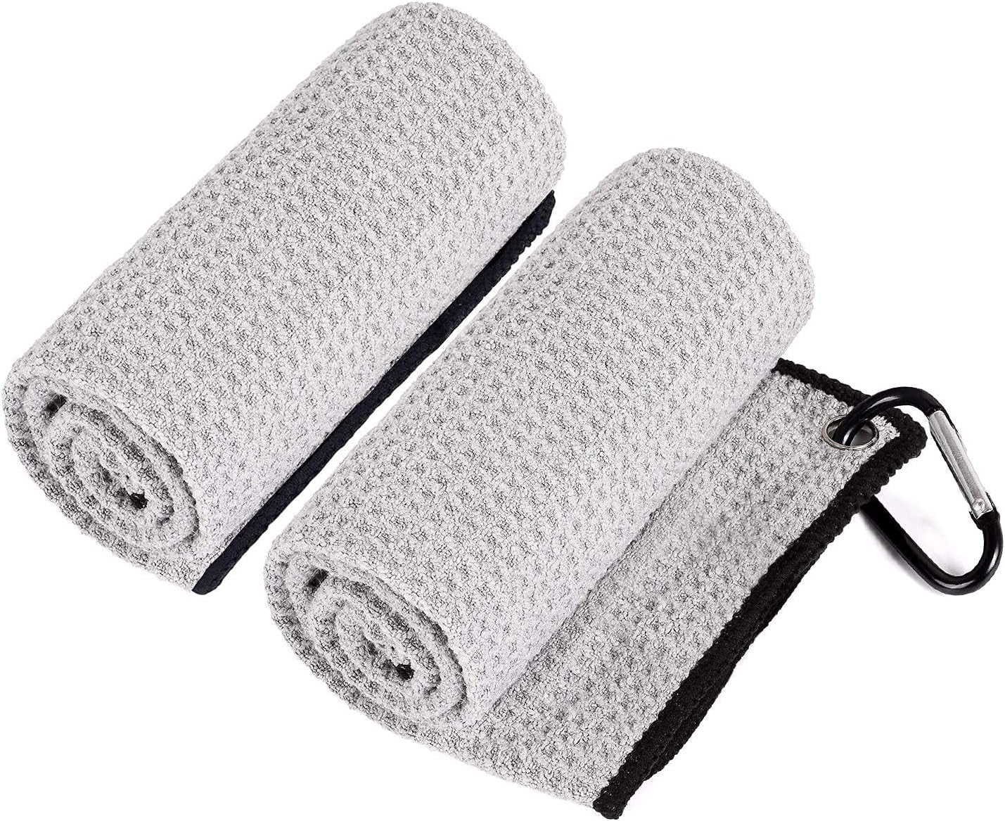 Golf Towel with Clip and Accessories Set - Cleaning Brush, Club Cleaner - Gift for Men, Women