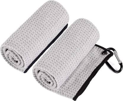 Golf Towel with Clip and Accessories Set - Cleaning Brush, Club Cleaner - Gift for Men, Women