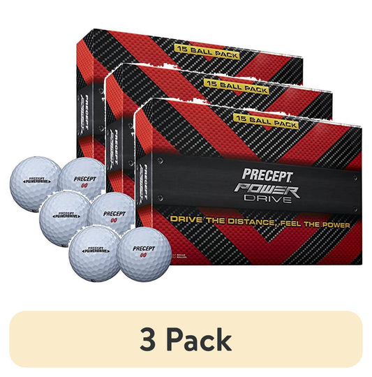 (3 Pack)  Golf Precept Golf Balls, 15 Pack