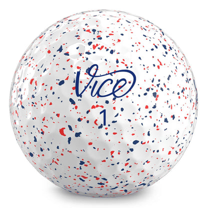 Pro Red & Blue Drip Golf Balls - 1 Dozen