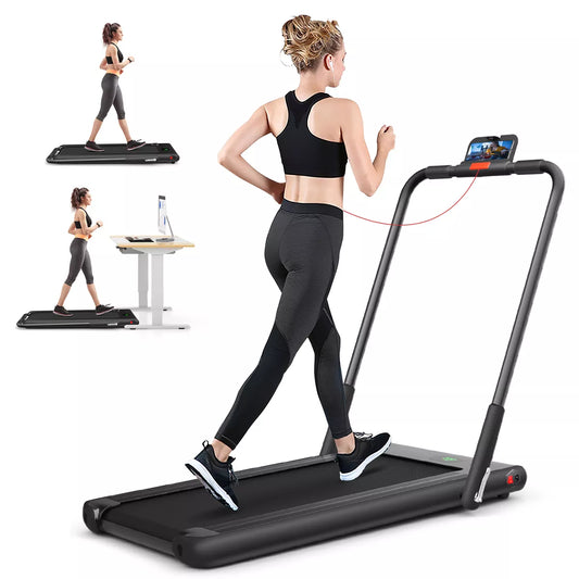 Superfit 2.25HP 2 in 1 Foldable under Desk Treadmill Remote Control