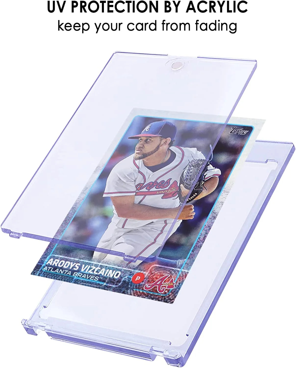 25 Ct Magnetic Card Holder for Trading Cards, 35PT Baseball Card Case Magnet Toploaders Sports Card Protectors with UV Protection Fit for TCG, MTG, Football Cards