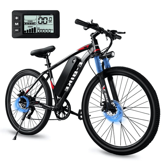 Electric Bike for Adults 750W Peak Motor, 25 Mph Ebike, 26" Tire Electric Bicycles with Max 15° Uphill, 36V 12Ah Battery, 45 Miles PAS Range, E Bikes for Adults and Teens,E-Mountain Bike, UL 2849