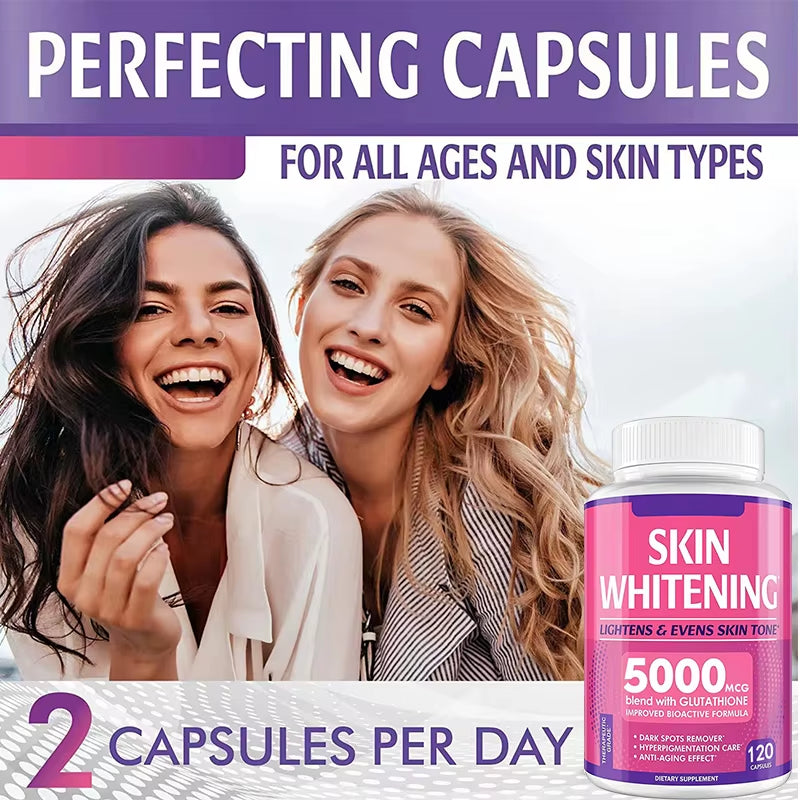 Glutathione Supplements, Collagen, Antioxidants, Anti-Aging, Immunity, Radiance, Skin Whitening Supplements