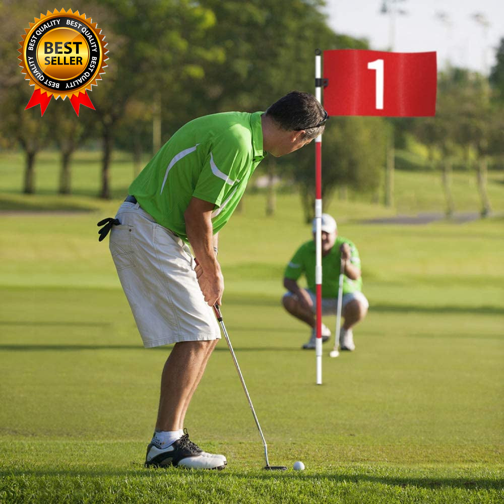 Golf Flagstick 6Ft Golf Flag and Cup for Yard Pro Detachable Golf Hole Cup