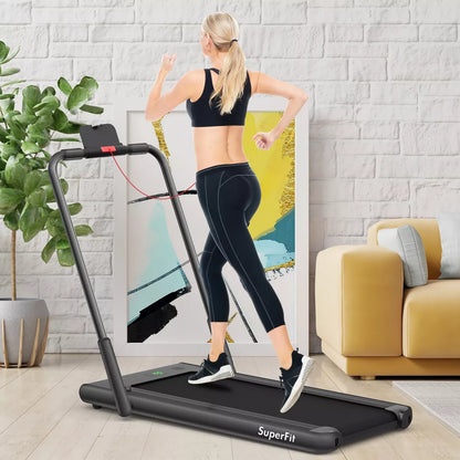 Superfit 2.25HP 2 in 1 Foldable under Desk Treadmill Remote Control