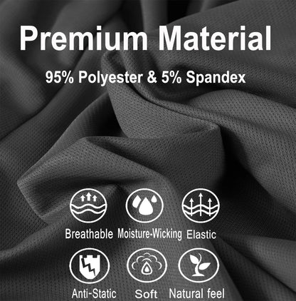 Men'S Athletic Shorts Mesh Workout Gym Activewear Basketball Shorts with Pockets 5 Pack