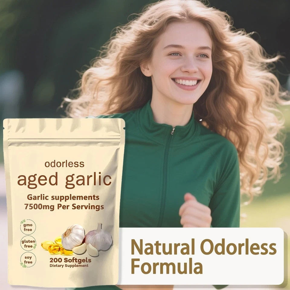 Organic Aged Garlic Extract 7500Mg Odorless – 200 Softgels | Org Anic, Non-Gmo
