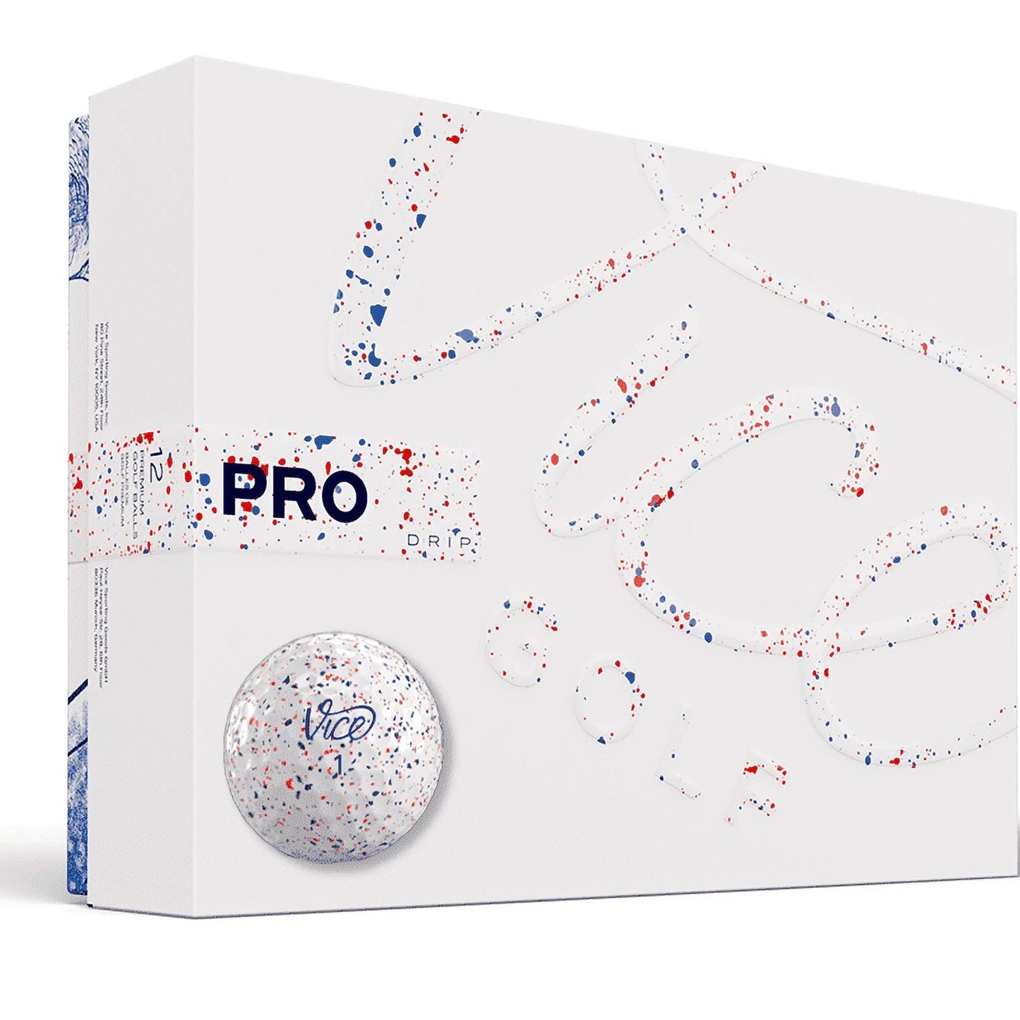 Pro Red & Blue Drip Golf Balls - 1 Dozen
