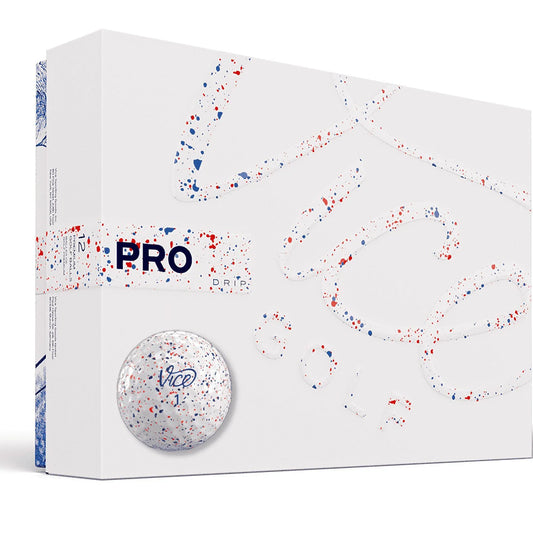 Pro Red & Blue Drip Golf Balls - 1 Dozen