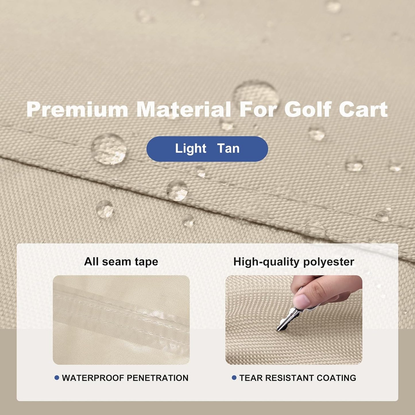 Waterproof Golf Cart Cover Universal Fits for Most Brand 2/4/6 Passenger Car