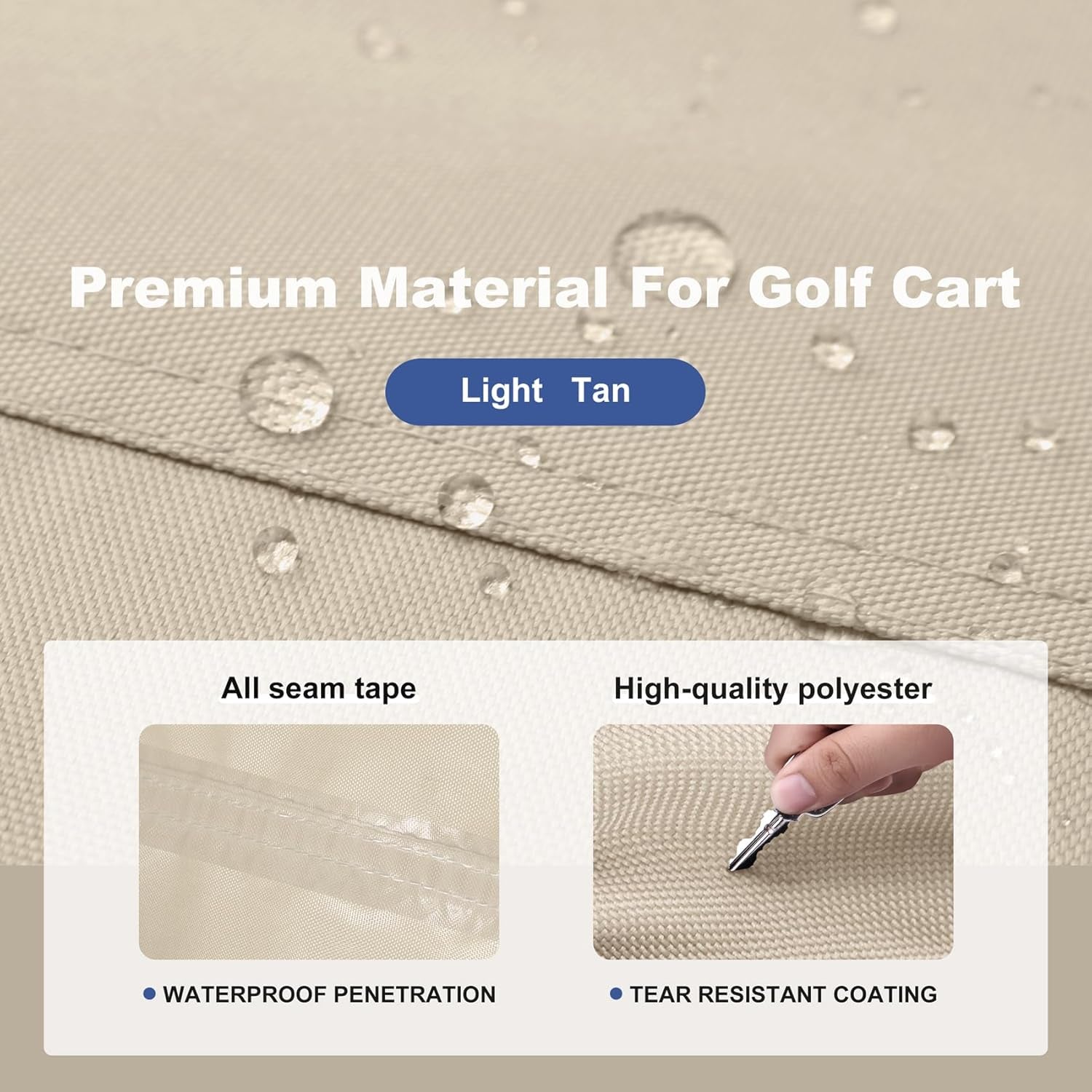 Waterproof Golf Cart Cover Universal Fits for Most Brand 2/4/6 Passenger Car