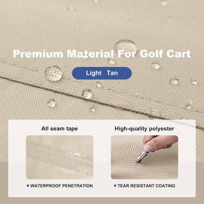 Waterproof Golf Cart Cover Universal Fits for Most Brand 2/4/6 Passenger Car