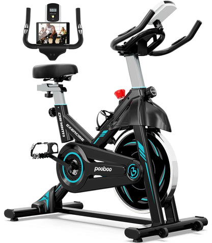 Magnetic Exercise Bike Stationary Bike for Home Gym Indoor Cycling Bike W/Comfortable Seat Cushion 350Lbs