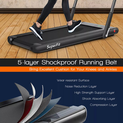 Superfit 2.25HP 2 in 1 Foldable under Desk Treadmill Remote Control