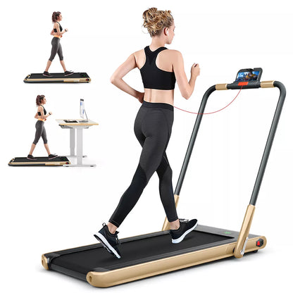 Superfit 2.25HP 2 in 1 Foldable under Desk Treadmill Remote Control
