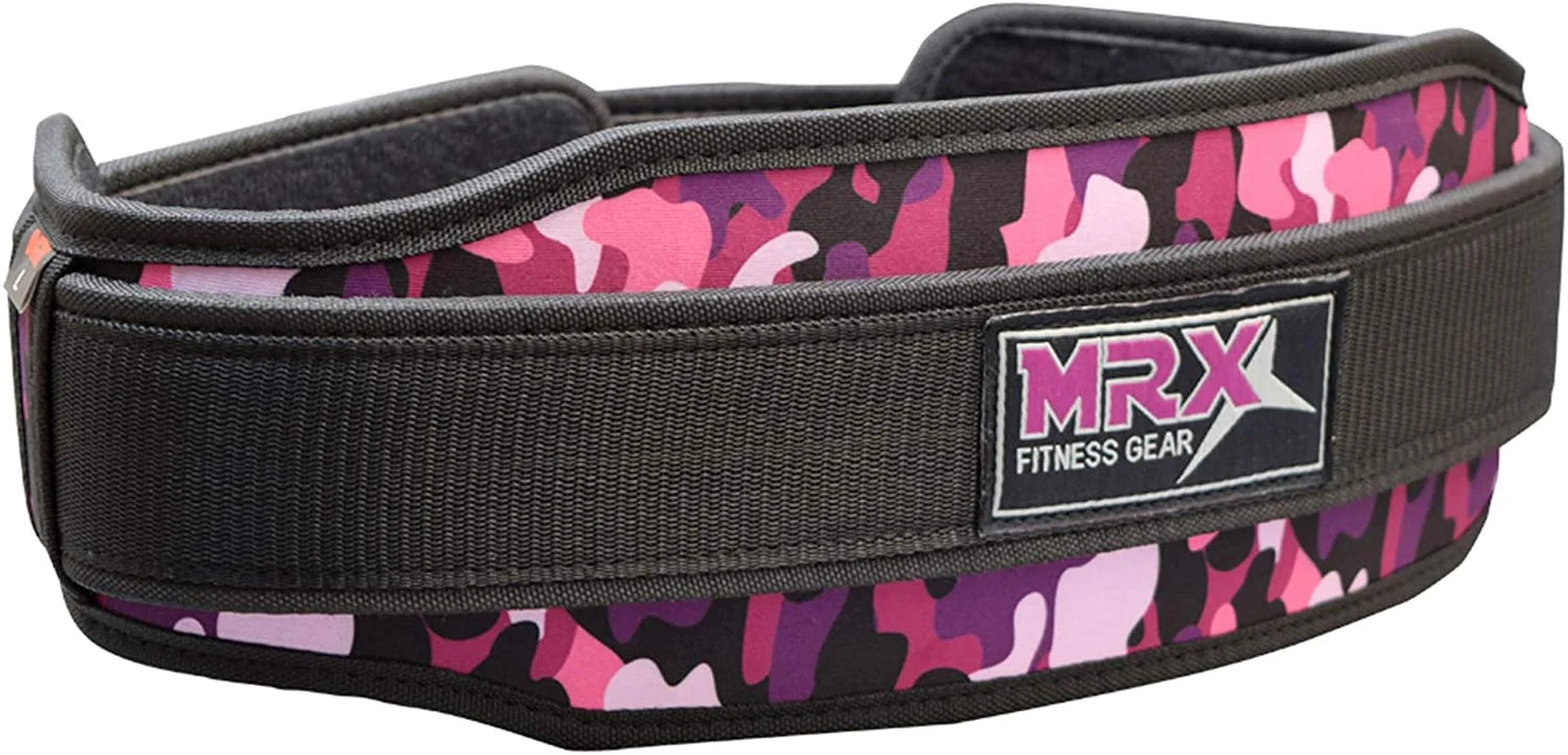 Weight Lifting Belt with Double Back Support Gym Training Camo Purple, XS