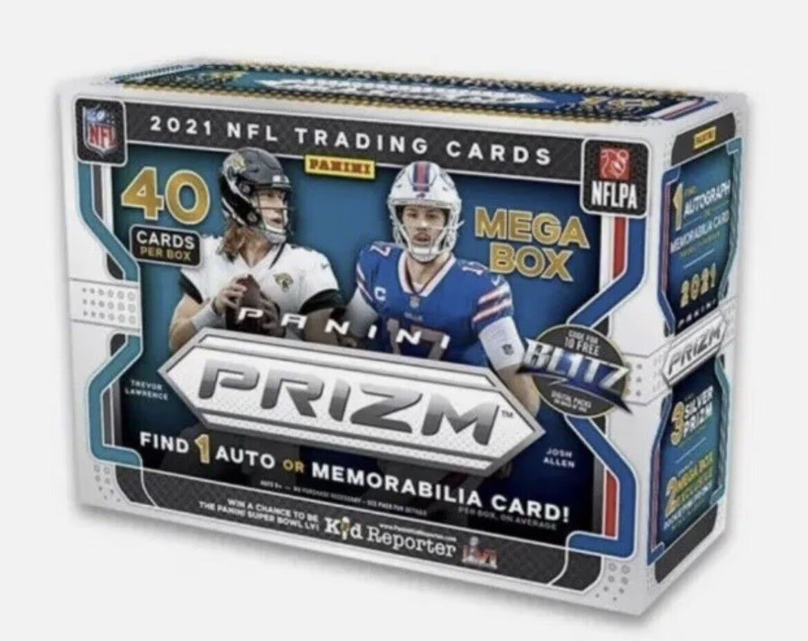 2021  Prizm NFL Mega Box Exclusive 40Ct