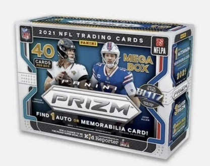 2021  Prizm NFL Mega Box Exclusive 40Ct