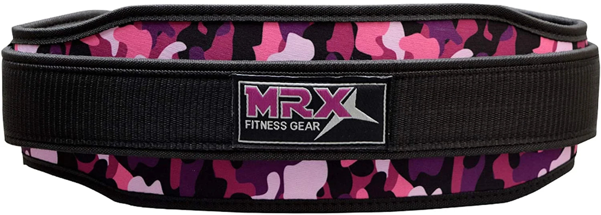 Weight Lifting Belt with Double Back Support Gym Training Camo Purple, XS