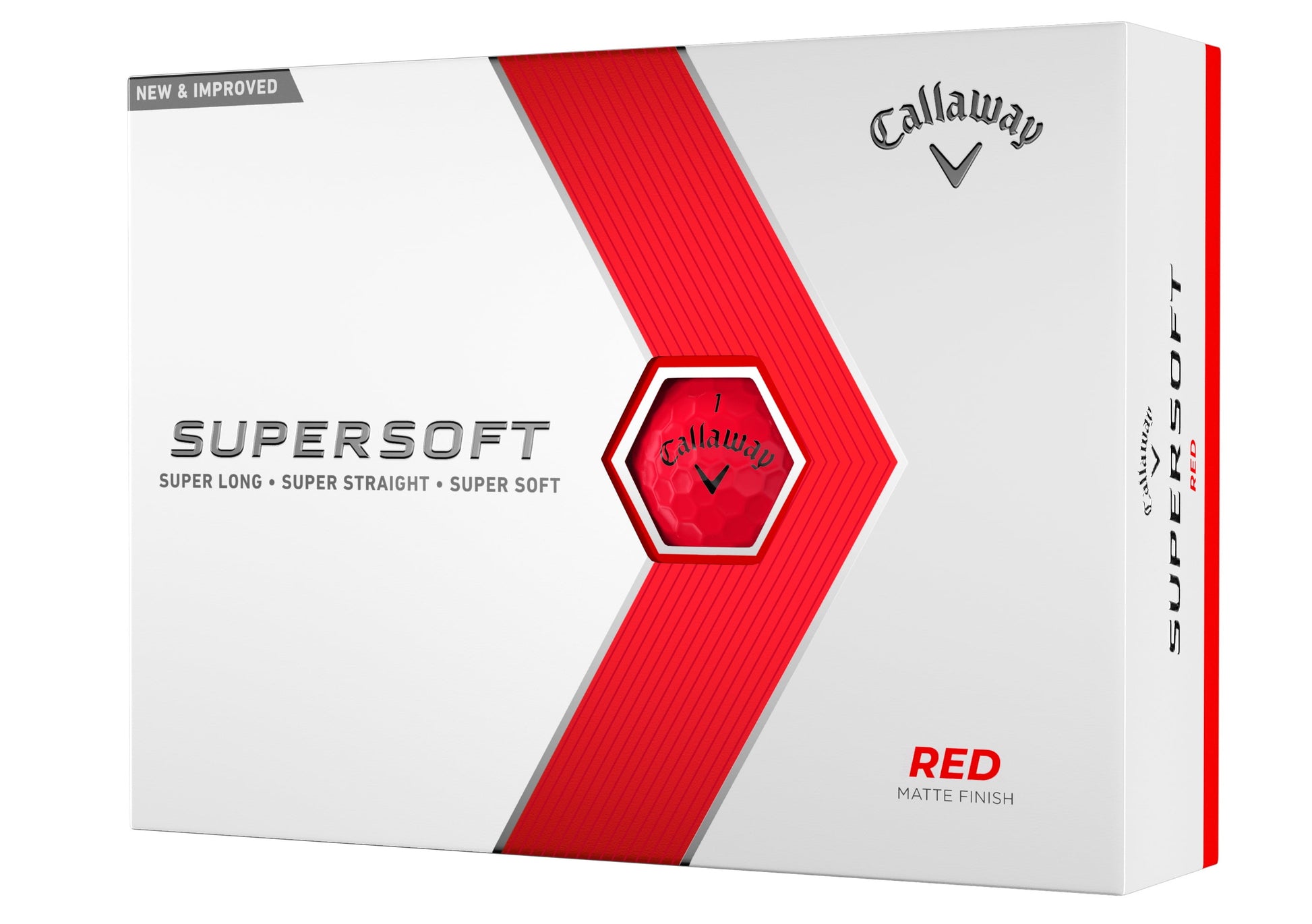 Golf 2023 Supersoft Golf Balls 12-Pack, Red