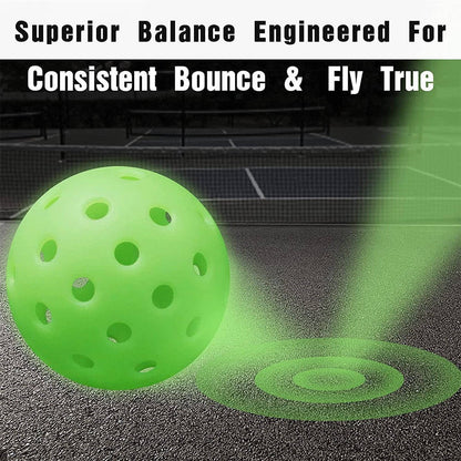 Sports Indoor Outdoor Pickleball 40 Hole, 4 Pack - Green