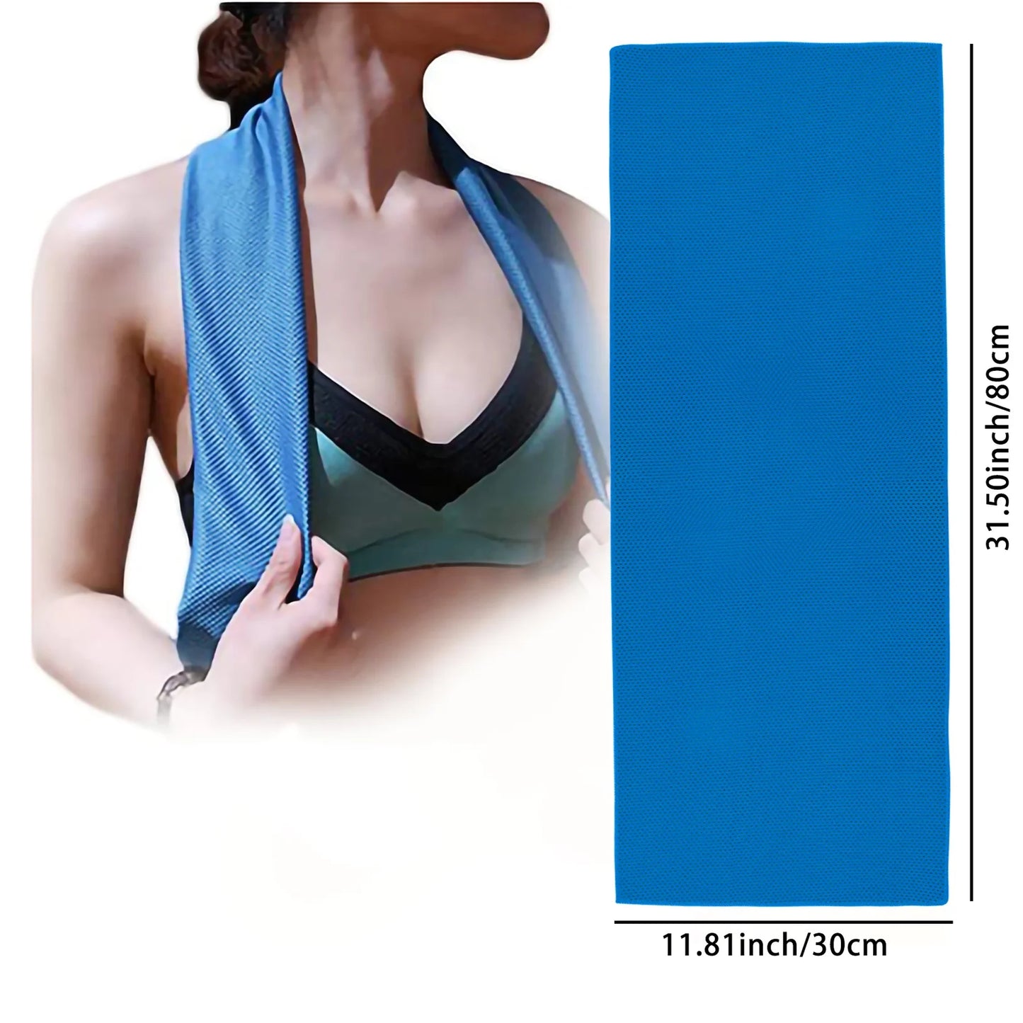 30PCS Cooling Towels Ice Towel for Neck and Face, Gym Yoga Towel Microfiber Breathable Chilly Cool Exercise Towel for Running, Fitness, Camping, Outdoor Sport (Random Color)