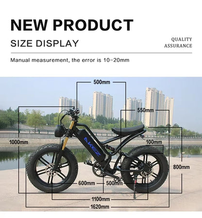 AKEZ Mountain Electric Bike 750W Motor 48V17.5AH Battery 21Speed Urban E-Bicycle Hydraulic Shock-Absorbing Power-Assisted E-Bike